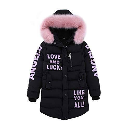 FULUOYIN Mädchen Winterjacke mit Fellkapuze Outerwear Oberbekleidung Verdichte Kinderjacke Wintermantel Mantel Parka von FULUOYIN