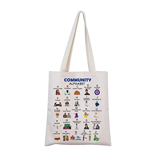 FUNYSO Community TV Show inspiriertes Geschenk Community Tote Bag Community Merchandise Community Fans Geschenk, beige, 0 von FUNYSO