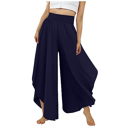 Culottes Hosen Damen Leichte Sommerhose, Damen Wickelhose mit Schlitz Weites Bein Rüschen Hose Damen Sommer Yogahose Leicht Luftige Sommerhosen Plissee Bequeme Sporthose für Frauen Schlaghose Culottes Hosen Damen Leichte Sommerhose, Damen Wickelhose mit Schlitz Weites Bein Rüschen Hose Damen Sommer Yogahose Leicht Luftige Sommerhosen Plissee Bequeme Sporthose für Frauen Schlaghose von FUPODD