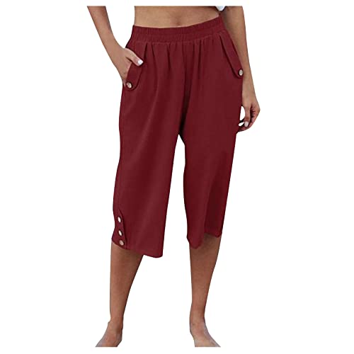 FUPODD Caprihose Damen Leinenhose Damen Sommer 7/8 Chinohose Derbe Sweatpant Sommerhose Leicht Freizeithose Sporthose Lang Gerades Bein Freizeithose Bequem Pumphose Damen Kurz Mit Taschen FUPODD Caprihose Damen Leinenhose Damen Sommer 7/8 Chinohose Derbe Sweatpant Sommerhose Leicht Freizeithose Sporthose Lang Gerades Bein Freizeithose Bequem Pumphose Damen Kurz Mit Taschen von FUPODD