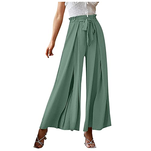 FUPODD Culottes Hosen Damen Festlich Elegant Freizeithose Lang Weites Bein Marlenehose Elegant Hohe Taille Mit Kordelzug Palazzo Hose Sommer Plissee Caprihose Wickelhose Mit Schlitz Haremshose FUPODD Culottes Hosen Damen Festlich Elegant Freizeithose Lang Weites Bein Marlenehose Elegant Hohe Taille Mit Kordelzug Palazzo Hose Sommer Plissee Caprihose Wickelhose Mit Schlitz Haremshose von FUPODD