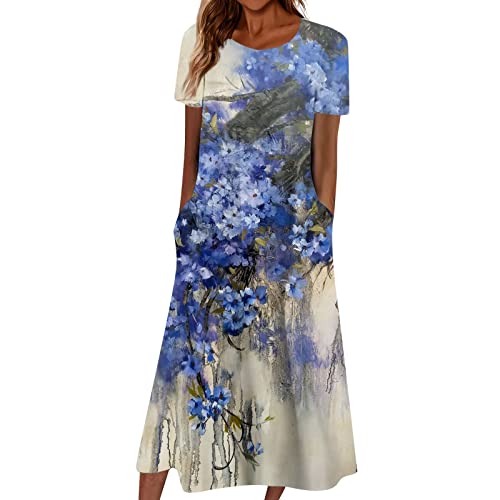 FUPODD Kleider Damen Sommer Langes Sommerkleid Damen Elegant Hippie Kleidung Umstandskleid Lange Tshirt Kleid Midikleid Strandkleid Luftig Shirtkleid Festliches Stillkleid Midi Damenkleider Sommer FUPODD Kleider Damen Sommer Langes Sommerkleid Damen Elegant Hippie Kleidung Umstandskleid Lange Tshirt Kleid Midikleid Strandkleid Luftig Shirtkleid Festliches Stillkleid Midi Damenkleider Sommer von FUPODD