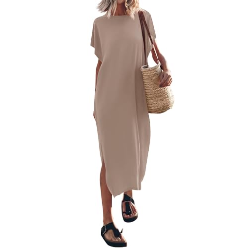 FUPODD Kleider Damen Sommer Strandkleid Sommerkleid Musselin Tunika Kleid Maxikleid Boho Sommerkleider Leicht Und Luftig Leinenkleid Sommer Strandkleider Blusenkleid Pareos & Strandkleider Für Damen FUPODD Kleider Damen Sommer Strandkleid Sommerkleid Musselin Tunika Kleid Maxikleid Boho Sommerkleider Leicht Und Luftig Leinenkleid Sommer Strandkleider Blusenkleid Pareos & Strandkleider Für Damen von FUPODD