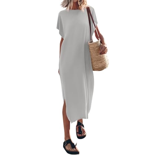 FUPODD Strandkleid Damen Luftig Elegante Lange Maxikleid Festliche Langes Sommerkleid Damen Elegant Umstandskleid Festlich Kleidung Weißes Kleid Tshirt Kleid Lang Midikleid Schwarzes Shirtkleid FUPODD Strandkleid Damen Luftig Elegante Lange Maxikleid Festliche Langes Sommerkleid Damen Elegant Umstandskleid Festlich Kleidung Weißes Kleid Tshirt Kleid Lang Midikleid Schwarzes Shirtkleid von FUPODD