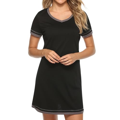 Kleid Damen Sommer Elegant Tshirt Kleider Kurz Sommerkleid Locker Strandkleid Tunika Tenniskleid Jersey Sommerkleider Leicht Und Luftig Blusenkleid A Linie Shirtkleid Kurzarm Freizeitkleider Kleid Damen Sommer Elegant Tshirt Kleider Kurz Sommerkleid Locker Strandkleid Tunika Tenniskleid Jersey Sommerkleider Leicht Und Luftig Blusenkleid A Linie Shirtkleid Kurzarm Freizeitkleider von FUPODD