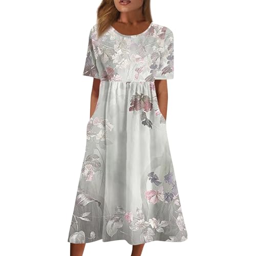 Kleider Damen Sommer Sommerkleider Damen Leicht Und Luftig Boho Kleid Mit Taschen Blumenkleid Strandkleid Blumen A Linie Leichtes Freizeitkleider Frauen Luftiges Strandkleider Mit Ärmel Kleider Damen Sommer Sommerkleider Damen Leicht Und Luftig Boho Kleid Mit Taschen Blumenkleid Strandkleid Blumen A Linie Leichtes Freizeitkleider Frauen Luftiges Strandkleider Mit Ärmel von FUPODD