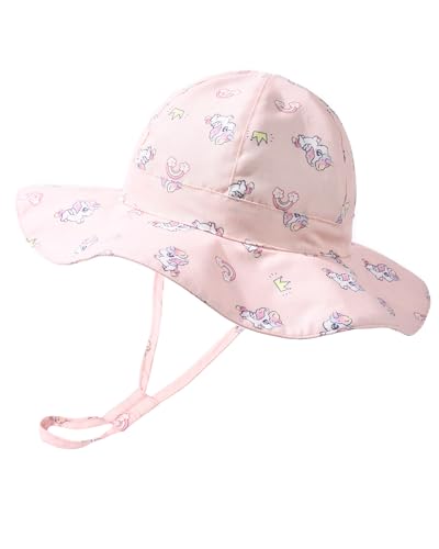 FURTALK Baby Kleinkind Kinder Sonnenhut UV-Schutz Baumwolle Fischerhut Mädchen Jungen Verstellbarer Faltbare Sommer Strand Bucket Hat mit niedlichem Muster von FURTALK