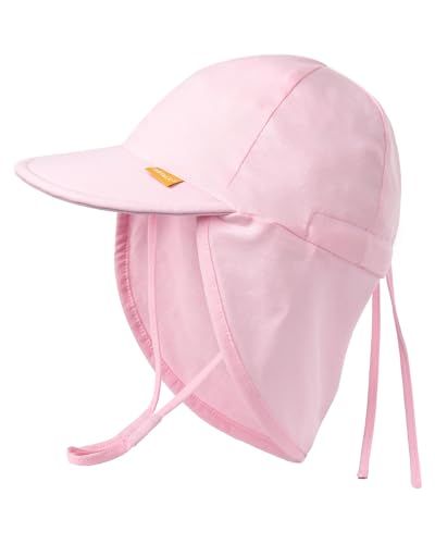 FURTALK Baby Kleinkind Sonnenhut UPF 50+ UV-Schutz Mädchen & Jungen Sommer Kappe Kinder Strand Mütze mit Verstellbarer Kinnriemen und Halsklappen von FURTALK