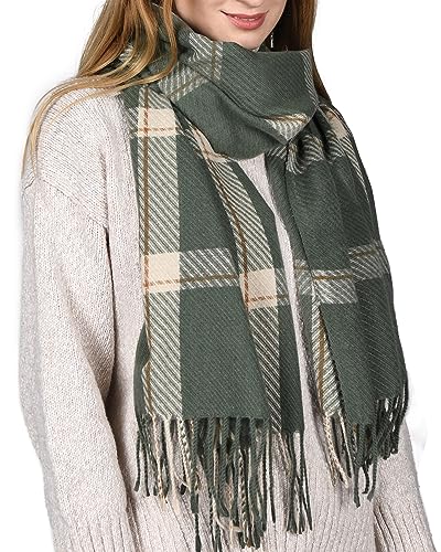 FURTALK Damen Herbst Winter Großer Karo Warm Weich Schal von FURTALK