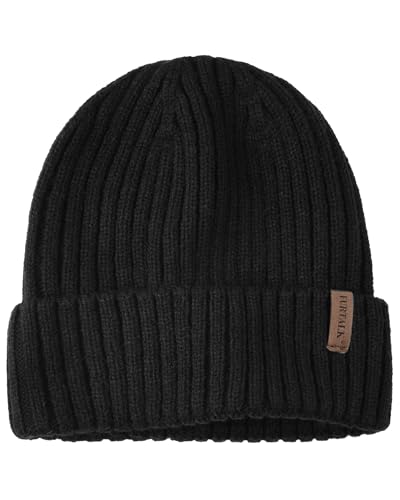 FURTALK Unisex Winter Beanie Grobstrick Mütze mit weiches Fleecefutter Warm Wintermütze für Herren und Damen von FURTALK