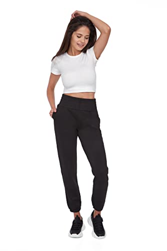 FUTURO FASHION Damen-Jogger-Jogginghose mit Taschen IN Hoch taillierter, elastischer Taillen-Damenhose I Leichte, atmungsaktive Ganzjahreshose für Frauen I Klassische Jogginghose I Größen M-XXL von FUTURO FASHION