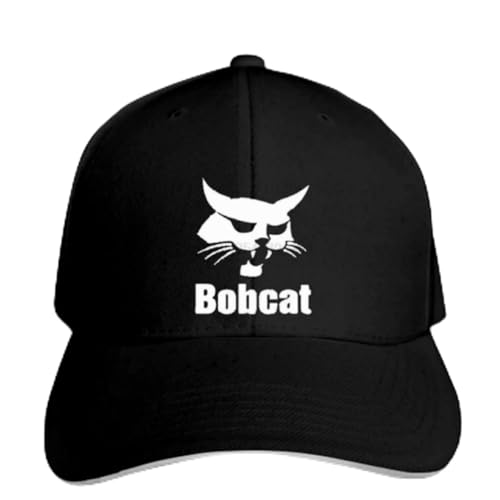 FUWIND Jahrgang Baseball Kappe Mark Cap BB Cap Print Baseball Cap Bobcat Heavy Equipment Logo Herren-Hysteresenhut mit Peak-Geschenk Geburtstag Geschenk von FUWIND