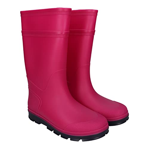 FUZZIO Kinder Jungen Mädchen Gummistiefel Regenschuhe Rot gr. 27, PVC frei von Phthalaten von FUZZIO