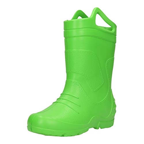 FUZZIO Kinder Kala Griff superleicht Regenschuhe Gummistiefel (Grün, 30/31 EU) von FUZZIO