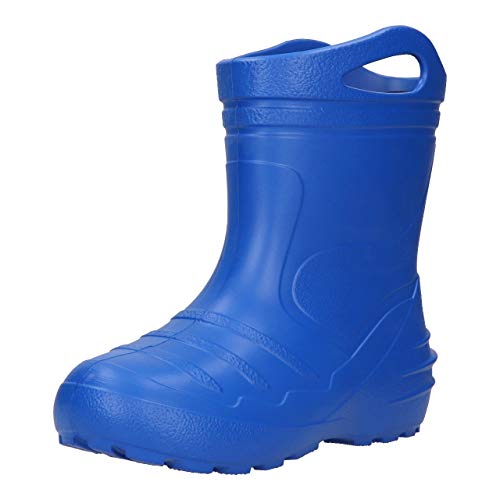 FUZZIO Kinder SeSeGrip Gummistiefel Regenstiefel leichte gefüttert Blau 23 EU von FUZZIO