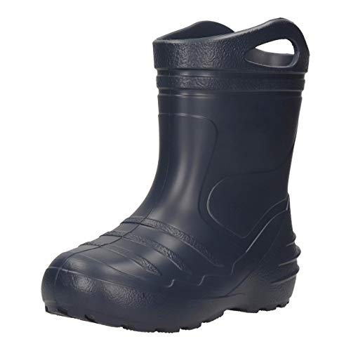 FUZZIO Kinder SeSeGrip Gummistiefel Regenstiefel leichte gefüttert Dunkelblau 26 EU von FUZZIO