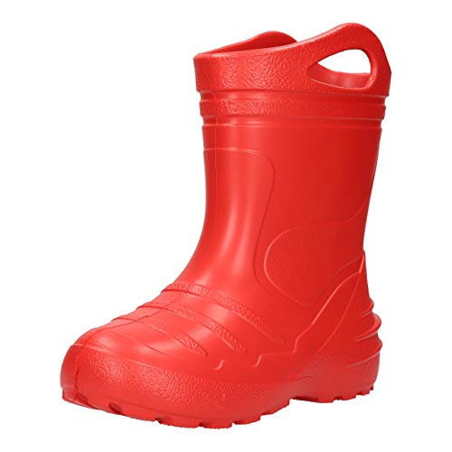 FUZZIO Kinder SeSeGrip Gummistiefel Regenstiefel leichte gefüttert Rot 30 EU von FUZZIO