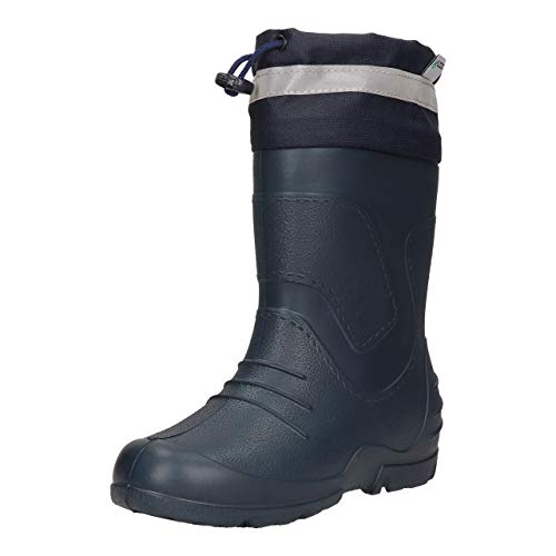 FUZZIO Kinder WinterKala gefüttert leicht Regenstiefel Gummistiefel (Dunkelblau, 30/31 EU) von FUZZIO