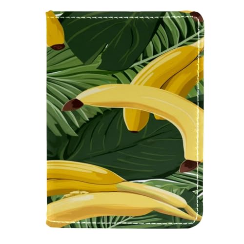 FVQL Reisepasshülle für Damen und Herren, Reisezubehör, tropisches Blatt und Banane, Farbe 781, 11,5 x 16,5 cm, Color781, 11.5x16.5cm/4.5x6.5 in von FVQL
