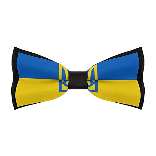 FWJZDSP Fliegen mit ukrainischer Flagge für Männer, verstellbare, vorgebundene Fliegen, lustige Muster-Fliegen für die Hochzeitsfeier von FWJZDSP