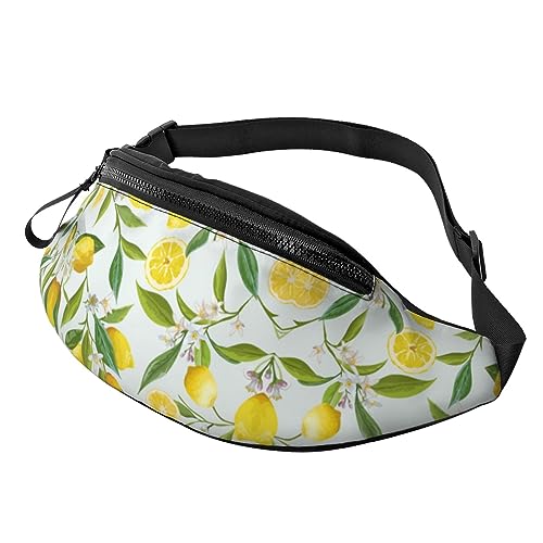 Fanny-Pack-Gürteltasche mit Zitronenfrüchten, modische Hüfttasche, freihändig, für Damen und Herren, zum Wandern, Laufen, Reisen von FWJZDSP