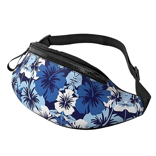 Fanny Pack mit Blumen im hawaiianischen Stil, verstellbare Taillentasche, Umhängetasche, Reise-Fanny Pack für Damen und Herren von FWJZDSP