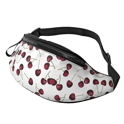 Fanny Pack mit Kirschfruchtmuster, verstellbare Taillentasche, Umhängetasche, Reise-Fanny Pack für Damen und Herren von FWJZDSP