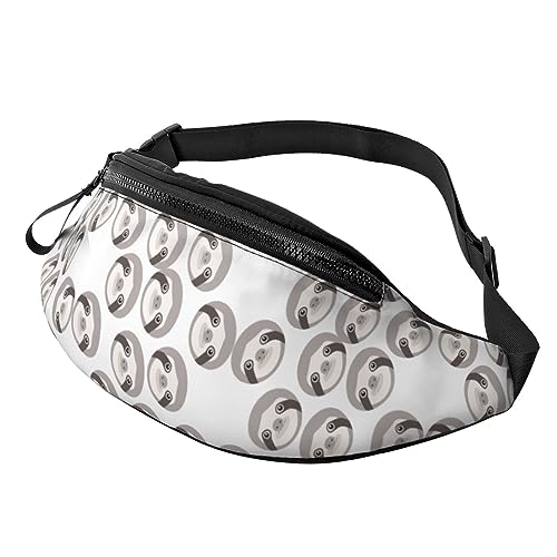 Fanny Pack mit niedlichem Faultier-Muster, verstellbare Taillentasche, Umhängetasche, Reise-Fanny Pack für Damen und Herren von FWJZDSP