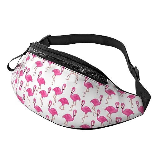 Fanny Pack mit rosa Flamingo-Muster, verstellbare Taillentasche, Umhängetasche, Reise-Fanny Pack für Damen und Herren von FWJZDSP