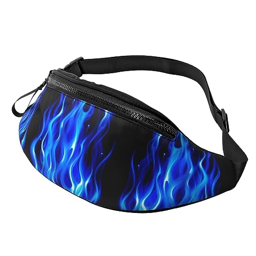 Fanny Packs Blue Flame Hüfttasche, Hüfttasche für Laufen, Wandern und Reisen, Damen und Herren von FWJZDSP