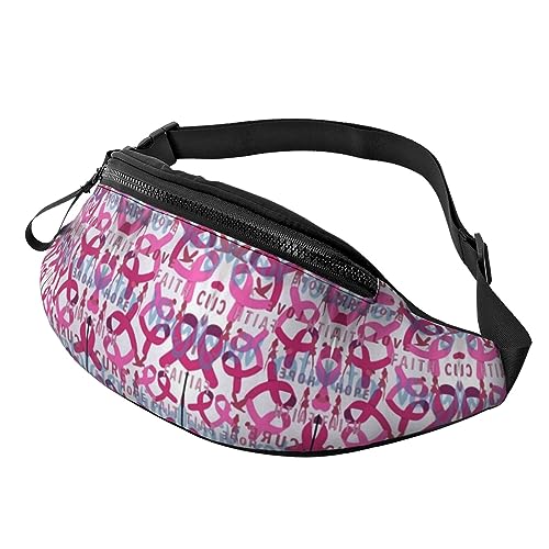 Fanny Packs Brustkrebs-Bewusstseins-Hüfttasche, Hüfttasche für Laufen, Wandern und Reisen, Damen und Herren von FWJZDSP