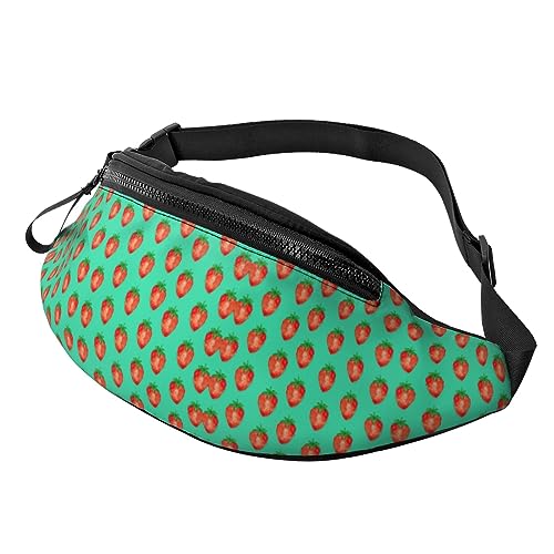 Fanny Packs Hüfttasche mit Erdbeermuster, für Laufen, Wandern und Reisen, Damen und Herren von FWJZDSP