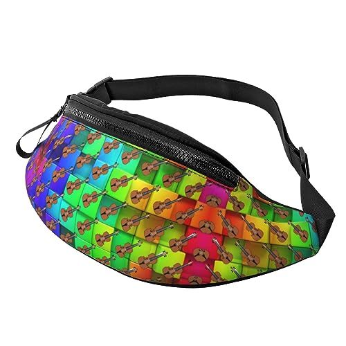 Fanny Packs Hüfttasche mit Violinmuster, für Laufen, Wandern und Reisen, Damen und Herren von FWJZDSP