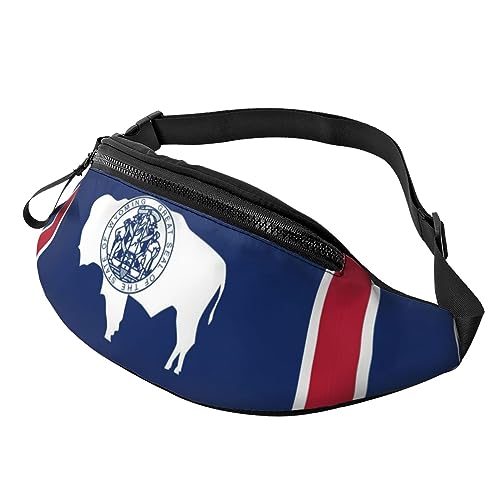 Fanny Packs Hüfttasche mit Wyoming-Flagge, für Laufen, Wandern und Reisen, Damen und Herren von FWJZDSP