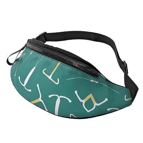 Iud Pattern Fanny Pack, verstellbare Hüfttasche, Umhängetasche, Reise-Gürteltasche für Damen und Herren von FWJZDSP