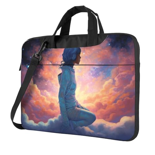 Laptop-Umhängetasche, 13 15,6 Zoll, Laptoptasche, Sky Girl, Computertasche, Messenger Bag für Männer und Frauen von FWJZDSP