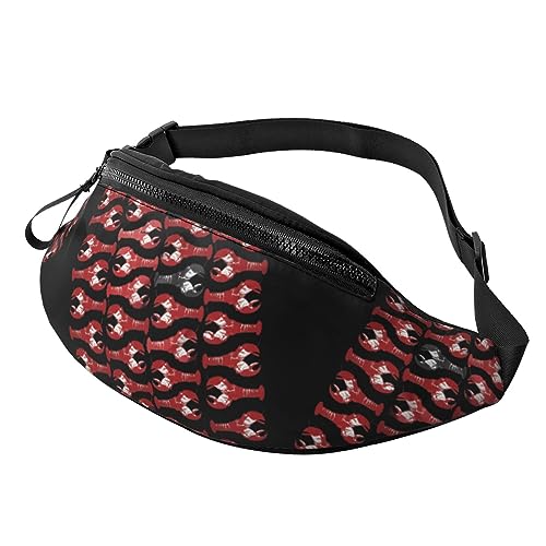 Lobster Lobster Black Lobster Fanny Pack, verstellbare Hüfttasche, Umhängetasche, Reise-Gürteltasche für Damen und Herren von FWJZDSP