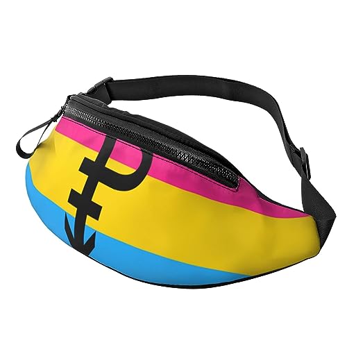 Pansexual Pride Flag Fanny Pack, verstellbare Taillentasche, Umhängetasche, Reise-Fanny Pack für Damen und Herren von FWJZDSP