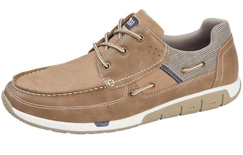 FYFO Herren Schnürschuhe Memory Foam Deck Style Bootsschuhe, hellbraun, 42 1/3 EU von FYFO (Fuel Your Fashion Online)