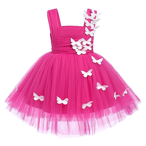 Baby M?dchen Prinzessin Kleid Blumenm?dchenkleid Taufkleid Kleinkinder Schmetterling Festlich Festkleid Hochzeit 1. Geburtstag Partykleid Festzug T?llkleid Formal Abendkleid Babybekleidung Rose 2-3J von FYMNSI