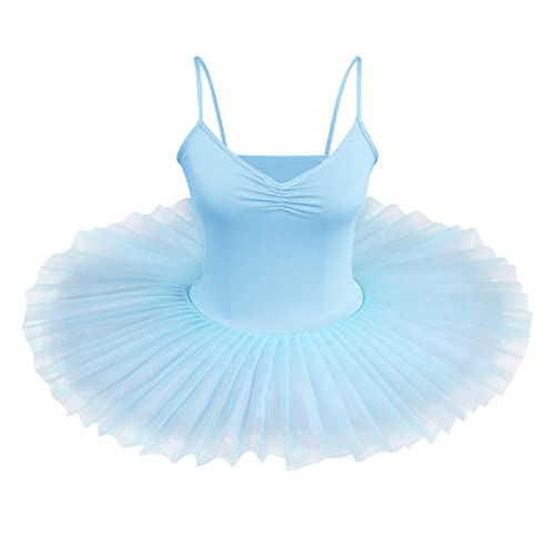 Damen Professionelles Ballett Tutu Erwachsene Ballettkleid Schwan Tanzkleid Schwanensee Tanz Kost?m Ballettkleidung Klassische Ballerina Prinzessin Pfannkuchen Tr?gerkleid B?hnenkleidung Blau L von FYMNSI