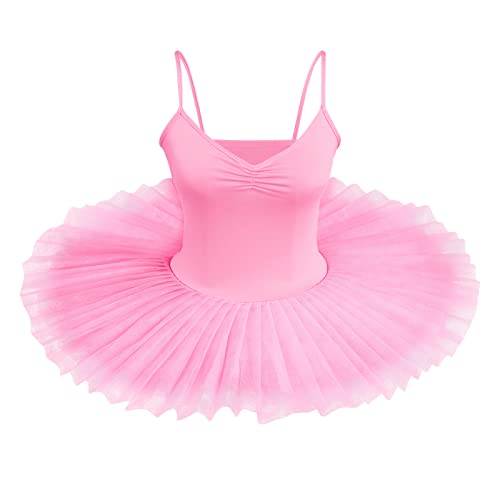 Damen Professionelles Ballett Tutu Erwachsene Ballettkleid Schwan Tanzkleid Schwanensee Tanz Kost?m Ballettkleidung Klassische Ballerina Prinzessin Pfannkuchen Tr?gerkleid B?hnenkleidung Rosa S von FYMNSI