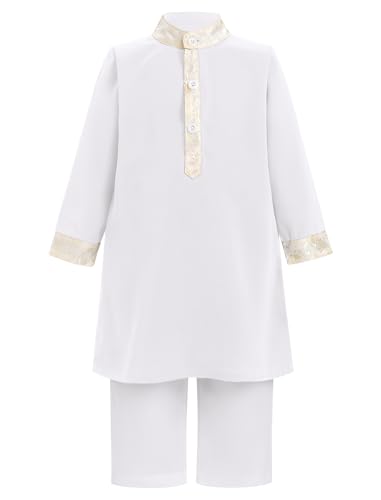 FYMNSI Muslimische Neugeborenes Baby Jungen Robe mit Hose Set Kleinkinder Lanagrm Abaya Kaftan Islamische Gebetskleidung Arabischer Mittlerer Osten Dubai Muslim Gebet Ramadan Thobe Wei� 0-3 Monate FYMNSI Muslimische Neugeborenes Baby Jungen Robe mit Hose Set Kleinkinder Lanagrm Abaya Kaftan Islamische Gebetskleidung Arabischer Mittlerer Osten Dubai Muslim Gebet Ramadan Thobe Wei� 0-3 Monate von FYMNSI