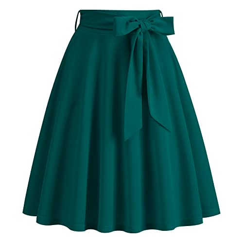 FYMNSI Rockabilly Rock Damen Vinatge 1950er Damenrock Sommer Knielang Retro Festliche Röck mit Gürtel Faltenrock Tellerrock Elastische Hohe Taille Swing Plissee A-Linie Glockenrock Grün L FYMNSI Rockabilly Rock Damen Vinatge 1950er Damenrock Sommer Knielang Retro Festliche Röck mit Gürtel Faltenrock Tellerrock Elastische Hohe Taille Swing Plissee A-Linie Glockenrock Grün L von FYMNSI
