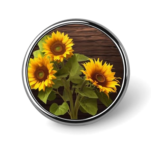 Runde Anstecknadeln mit Sonnenblumen-Motiv, modische Anstecknadel, niedlicher Hut, Anstecknadel, Brosche für Damen und Herren, lustige Pins für Rucksäcke, Taschen, Anzüge, Accessoires, coole Runde Anstecknadeln mit Sonnenblumen-Motiv, modische Anstecknadel, niedlicher Hut, Anstecknadel, Brosche für Damen und Herren, lustige Pins für Rucksäcke, Taschen, Anzüge, Accessoires, coole von FZMVSQH