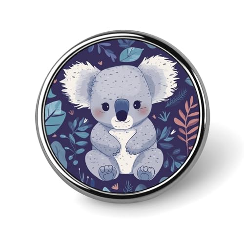 Schöne runde Koala-Knopfnadeln, modische Anstecknadel, niedlicher Hut, Anstecknadel, Brosche für Damen und Herren, lustige Pins für Rucksäcke, Taschen, Anzüge, Accessoires, coole Metall-Brosche Schöne runde Koala-Knopfnadeln, modische Anstecknadel, niedlicher Hut, Anstecknadel, Brosche für Damen und Herren, lustige Pins für Rucksäcke, Taschen, Anzüge, Accessoires, coole Metall-Brosche von FZMVSQH
