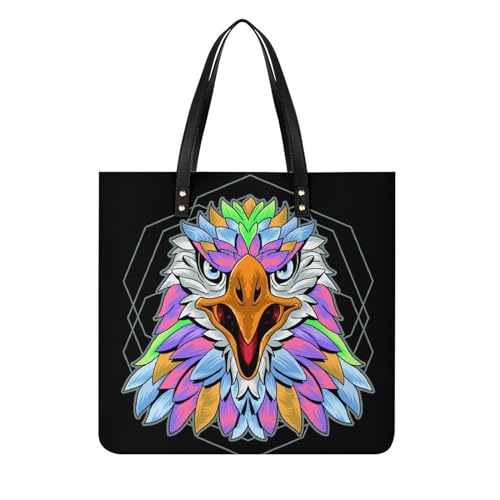 FZRTGOP Bunter Vogel Damen Shopper Handtasche Umhängetasche Schultertasche Für Büro Schule Einkauf 39x39cm von FZRTGOP