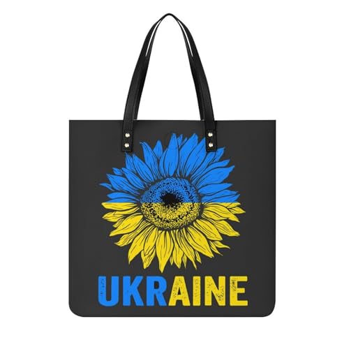 FZRTGOP Ukrainische Blume Damen Shopper Handtasche Umhängetasche Schultertasche Für Büro Schule Einkauf 39x39cm von FZRTGOP