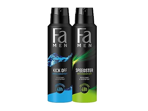 Fa Deodorant & Bodyspray Kick Off, 1x 150ml & Fa Men Deodorant & Bodyspray Speedster, 1x 150ml von Fa