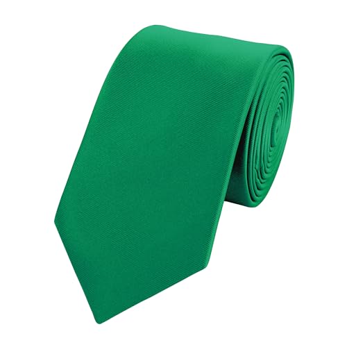 Fabio Farini - einfarbige elegante Unicolor Krawatten für Herren in 6 cm und 8 cm zur Auswahl Grün Grün Klassisch (8 cm) von Fabio Farini